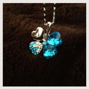 Swarovski four leaf clover necklace