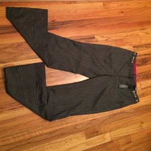 Express Gray pinstripe Editor pants