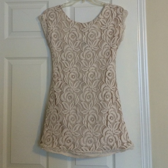 Beige Lace Dress