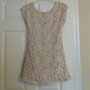Beige Lace Dress