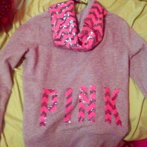 Victoria's Secret sequined zip up hoodie