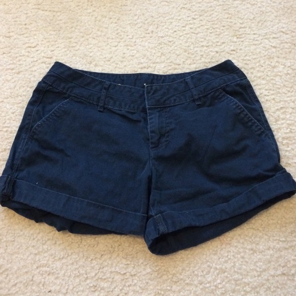 Navy Blue Lauren Conrad Rolled Shorts