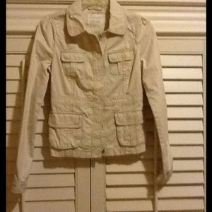 Aeropostale cream denim jacket