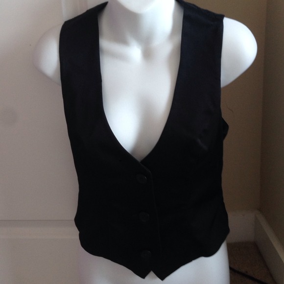 GORGEOUS BEBE BLK SATIN W/LACED TEARED BACK SZ S