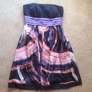 BCBG strapless silk dress