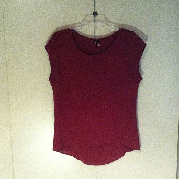 Maroon colored Flowy shirt