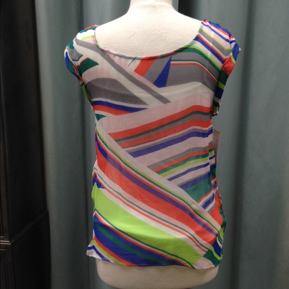 Ella Moss Print Multi Color Blouse - Picture 1 of 1