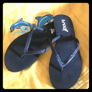 Reef black Stargazer flip flops