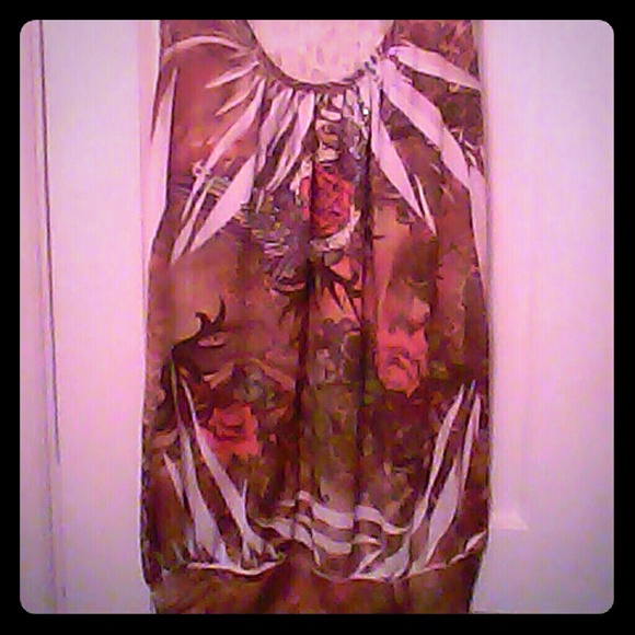 Tank with crochet backing