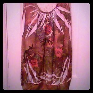 Tank with crochet backing