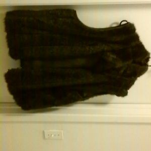 Faux fur reversible vest