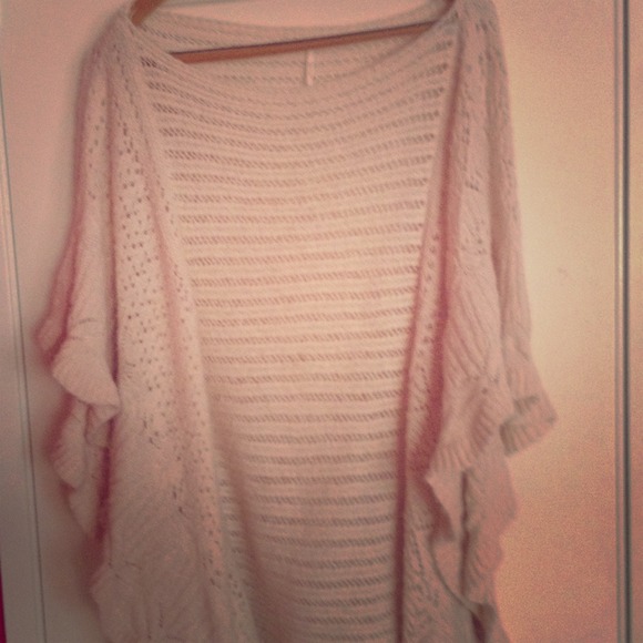 Free people pink poncho