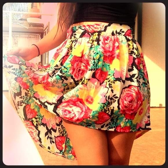 High Low Floral skirt