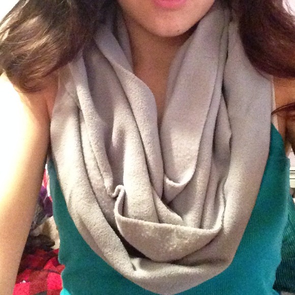 Gray infinity scarf