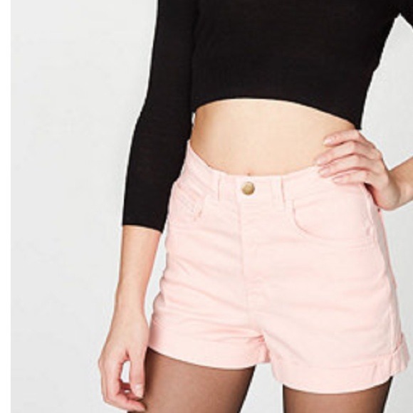 pink high waisted shorts