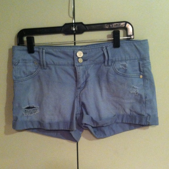 Light Blue Short Shorts - Picture 1 of 1