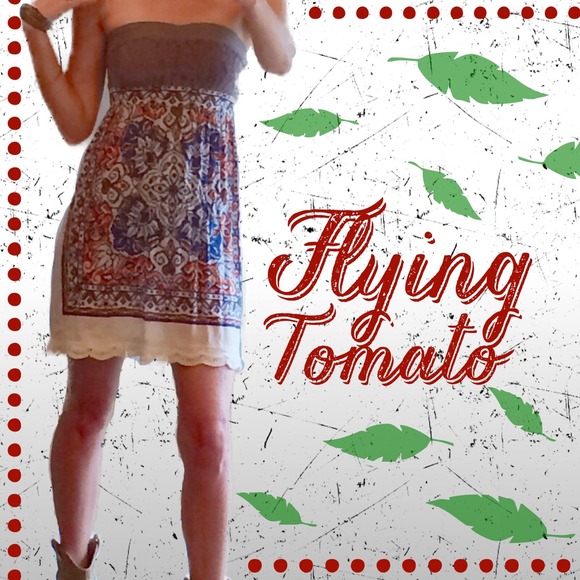Flying Tomato Lace and Scarf Print Dress - Picture 4 of 4