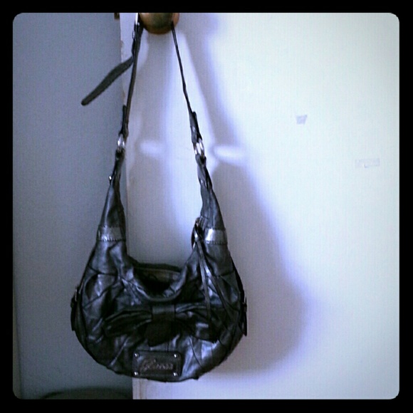 Gray Guess Purse with Bow