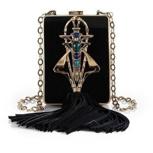Tory Adele Embellished Resin Chain Minaudiere