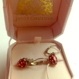 Strawberry Juicy Couture earrings:)