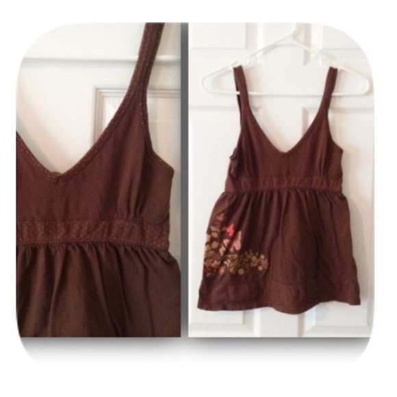💖CUTE Brown Tank Top - Picture 2 of 2