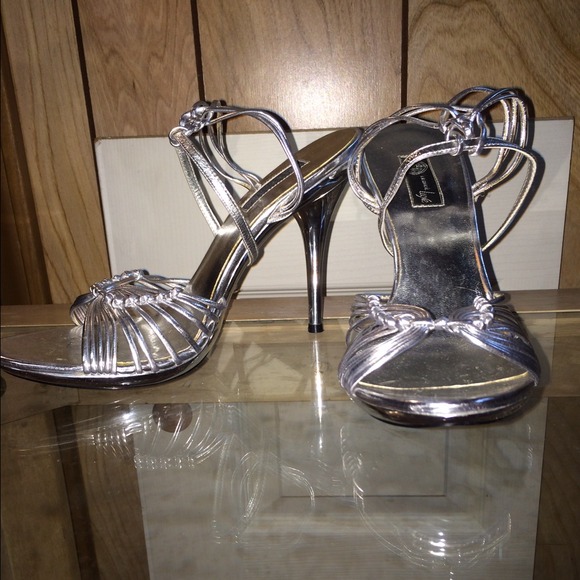 Silver J.Renee 3 inch Heels Never Worn