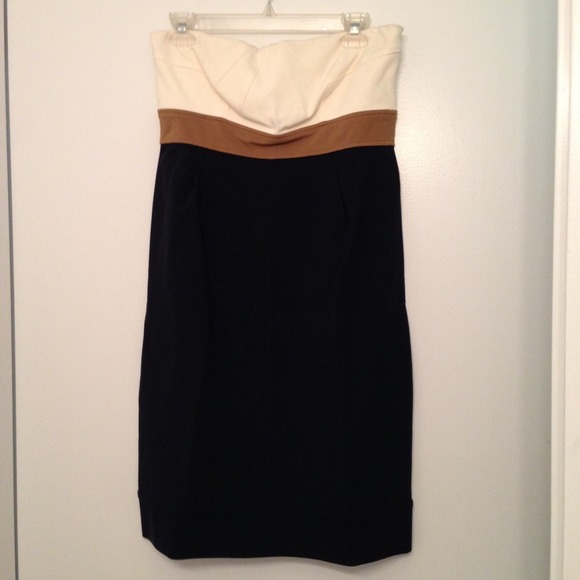 Diane von Furstenberg Colorblock Strapless Dress - Picture 2 of 4