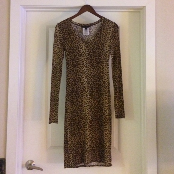 BCBG MaxAzria Leopard Print Formfitting Dress
