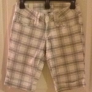 YMI gray plaid Bermuda shorts