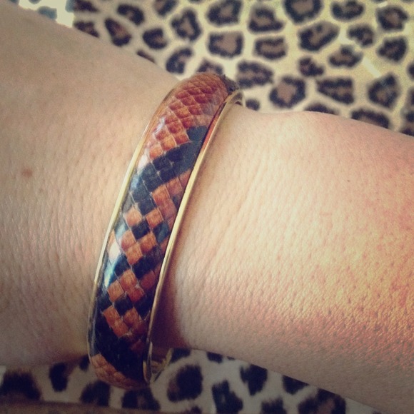 Vintage genuine reptile bracelet/Made in Italy
