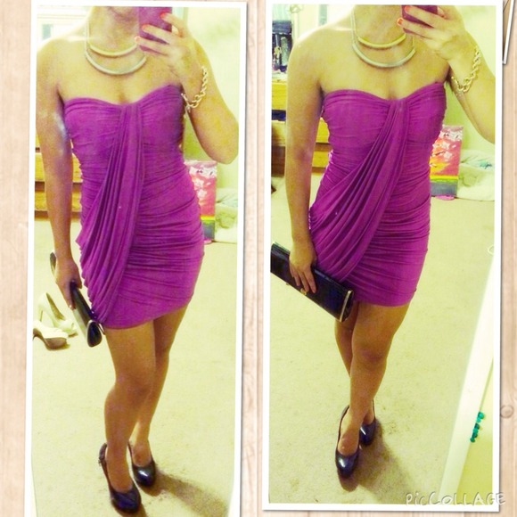 Bebe violet dress