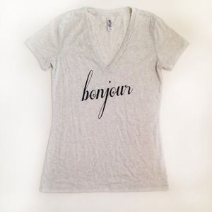 [nwot] Bonjour Grey T-Shirt