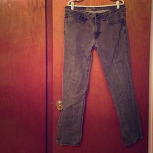 Men's charcoal denim jeans