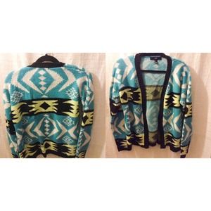 F21 Chunky Knit Aztec Sweater