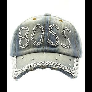 Rhinestone BOSS Hat