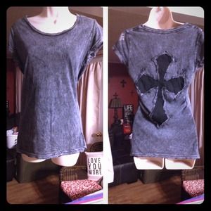 Gray cross shirt