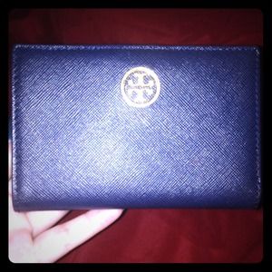 Tory Burch Bifold - Dark Navy Saffiano Wallet