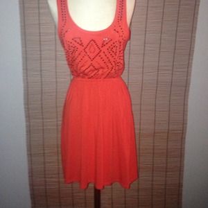 Red/ orange tank dress