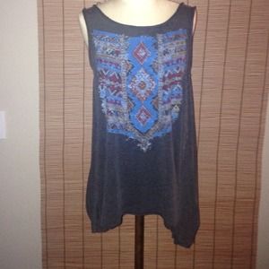 Aztec print tank