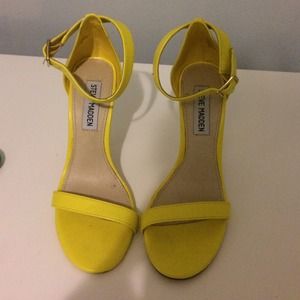 Yellow open toe sandals