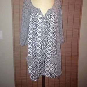 Black and white Aztec print dress