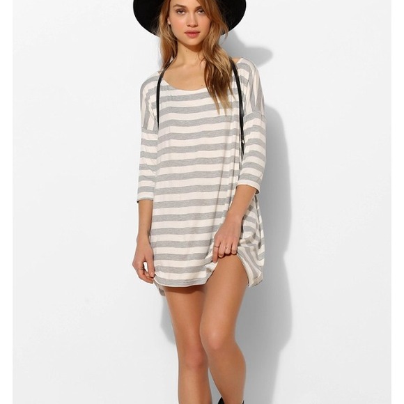 BDG Boatneck Tunic Tee