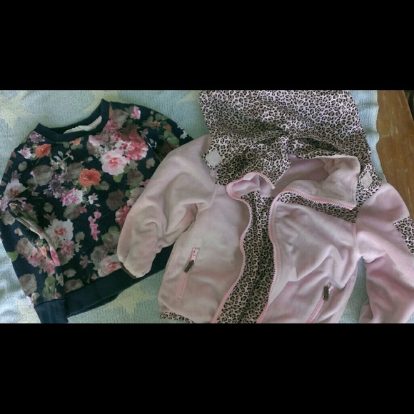 Girls down reversable jacket and h&m floral