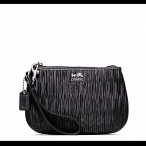COACH MADISON PLEATED SATIN WRISTLET