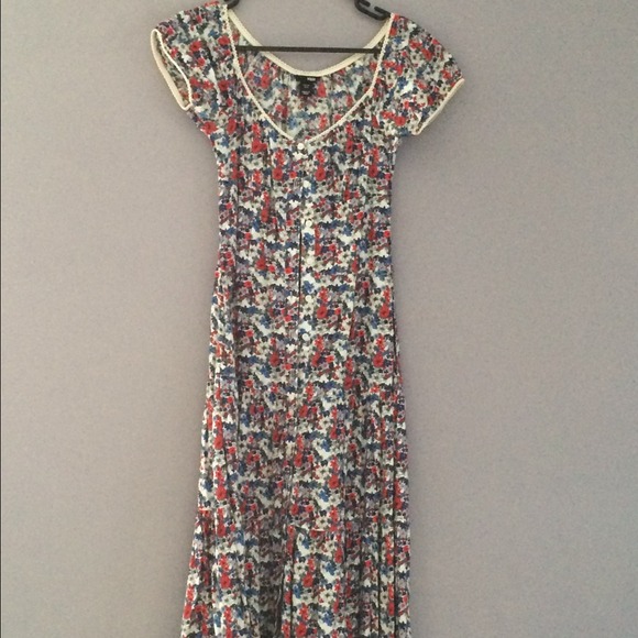 Floral Print Vintage Dress