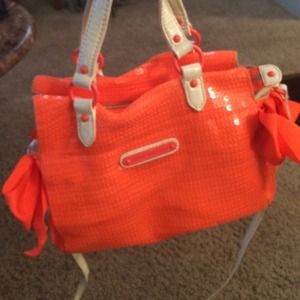 Neon orange juicy purse