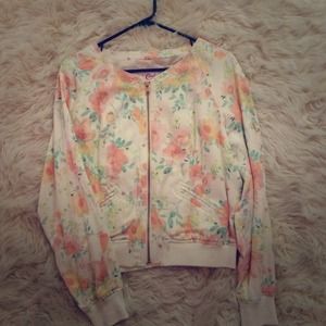 Fall floral pastel jacket 💕