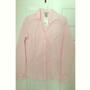 H&M Pink and White Striped Shirt