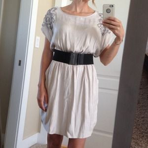 Express silver dress.