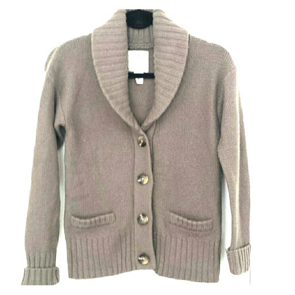 Taupe Cardigan Sweater